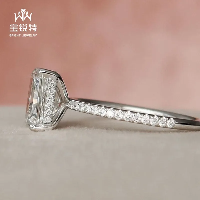 18K Witgoud Diamant Trouwring 2 Karaat Solitaire Diamanten Ring Lab Geteelde Diamanten Sieraden Ringen