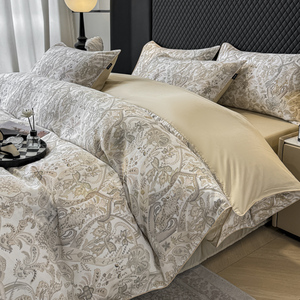 Juego de Funda Nórdica Floral de 4 Piezas de <span class=keywords><strong>Lyocell</strong></span> 600TC para Sábanas Satén, Certificado OEKO-TEX, Ropa de Cama Ecológica para el Hogar - Product Image 6