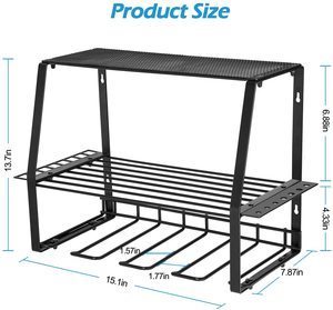 Organizador de herramientas eléctricas Estante de herramientas de alta resistencia Estante de herramientas de <span class=keywords><strong>metal</strong></span>, Soporte de taladro Montaje en pared para Taller de garaje - Product Image 5