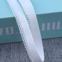 Bande élastique en Spandex/Nylon avec dentelle picot et bordure extensible pour sous-vêtements, vêtements et textiles de maison ODM OEM