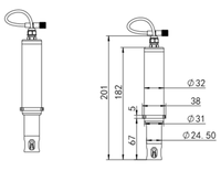 Sensor de Conductividad Digital RS485 TDS Modbus RTU IP68, Sonda con Cuerpo de ABS Resistente al Agua para Monitoreo de Calidad del Agua YG-AP/30