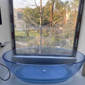 Baignoire en résine baignoire transparente bains à remous autoportants siil <span class=keywords><strong>iyo</strong></span> gus iskujira baignoire spa baignoire en résine transparente solide violette - Product Image 4