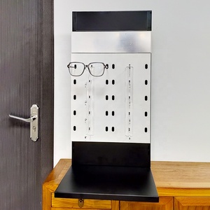 Mingtang Eye Glass Shop Counter Top Estante de exhibición de Gafas de metal con ganchos acrílicos - Product Image 2