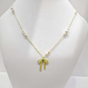 Collier de perles en argent sterling 925, prix d'usine, bijoux fins, cadeau pour meilleure amie, maman, collier vintage délicat, collier de mariée. - Product Image 3