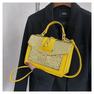 Luxury Designer 2024 Women's Shoulder Bags Famous Brand Sac Main PU Leather <strong>Sequins</strong> Chains Fashion <strong>Handbags</strong> for Ladies - Product Image 6
