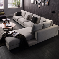Sofá gris L para sala de estar, sofá de tela para esquina, salón, moderno, conjunto de sofá para salas, muebles para sala de estar