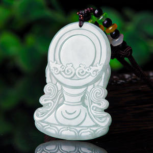 Colgante de Jadeíta Natural de Myanmar, Guanyin, Jade Azul Agua, Estilo Chino UNISEX, Regalo con Certificado de Tasación GY29 - Product Image 2