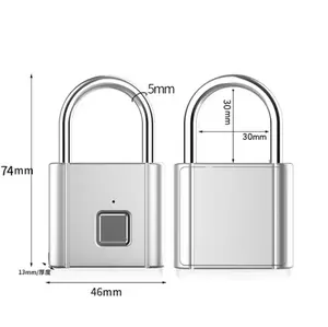 Gembok sidik jari tanpa kunci pintar Tiongkok grosir gembok biometrik cocok untuk bagasi koper sidik jari