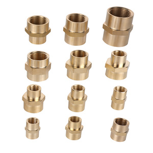 Dk Brass Hexagonal Npt Threaded <b>Adapter</b> Fittings For Water And Gas Pipe 57mm Female Connector - Product Image 1