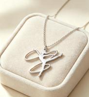 Collier de gymnastique rythmique pour fille en acier inoxydable, plaqué PVD, étanche, pendentif gymnaste, bijoux de sport pour femme, vente en gros