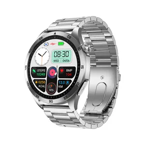 Et485 jam tangan pintar Amoled pria, arloji cerdas olahraga kesehatan Reloj Inteligeall 466*466 Ip68 tahan air Ecg + Ppg 1.43 inci panggilan Bt