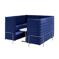 Fauteuil moderne minimaliste à dossier haut avec table d'appoint, siège intime pour bibliothèque, aéroport, salle d'attente