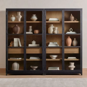 <span class=keywords><strong>Libreria</strong></span> industriale di Design moderno in legno personalizzato con pannello posteriore <span class=keywords><strong>per</strong></span> biblioteca - Product Image 1