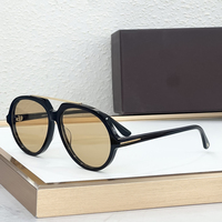 Lunettes de soleil pilote de haute qualité avec double pont en métal et monture en fibre d'acétate, lunettes de soleil rétro pour la conduite et les activités de plein air