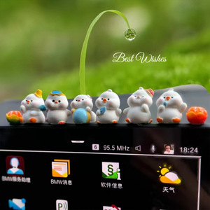 Mengya Cute Cartoon Rabbit Car Ornament Resin Air Vent Decor For Car Interior Decoration - Product Image 5