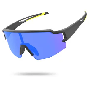 Yijia óptico logotipo personalizado TR90 gafas de sol deporte ciclismo gafas HD polarizadas playa voleibol bicicleta carretera UV400 bicicleta gafas