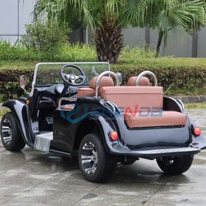 Voiture de golf électrique classique 3 places, personnalisée, noire, de luxe, élégante, pour hôtels et parcs, vente en gros - Product Image 6