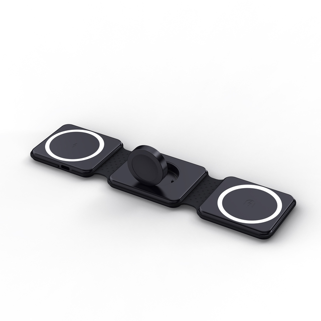3 in 1 Wireless Charger Magnetic Foldable Charging Station Travel Charger for iphone Charger Power Adapter Caricatore Senza Fili
