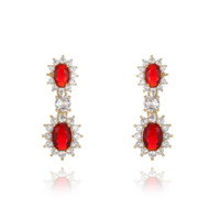 Parure de bijoux tendance style dessin animé, bijoux fins bohèmes de luxe léger, tournesol en zircon blanc, collection Saint-Patrick, vente en gros