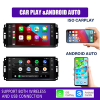 Autoradio double DIN 7 pouces avec écran tactile Android, Carplay, GPS, Wifi, Bluetooth, caméra de recul, commandes au volant pour Jeep, Dodge, Chrysler