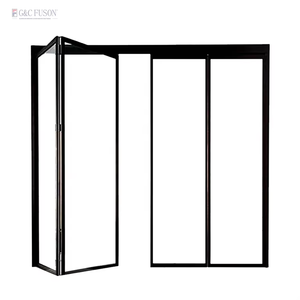 Fuson insonorizado Estilo nórdico aislamiento térmico vidrio templado puertas plegables Patio acordeón puertas plegables para balcón - Product Image 2