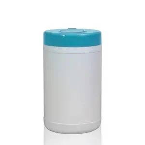 ウェットワイプ用のプラスチック製の白いキャニスター容器空の包装ワイプ用のプラスチック製の白いキャニスター