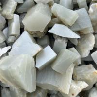 Pierre de lune grise verte naturelle rare, cristal brut, vente en gros, quartz de pierre de lune brute