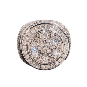 Anillo de Lujo para Hombre con Moissanita Tipo Diamante, Plata 925, Estilo Hip Hop Cubano, Pasa el Test de Diamantes - ¡En Stock! - Product Image 1