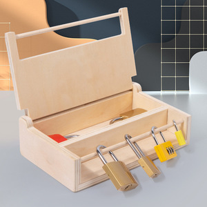 Juguete Educativo Montessori de Madera, Caja de Bloqueo con Llaves para Niños, Entrenamiento de Habilidades de Manipulación, Juguetes Educativos de Madera para Niños - Product Image 4