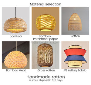 Hitechad Oem Odm soggiorno camera da letto lampada pendente all'ingrosso erba in Rattan lampada - Product Image 5
