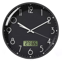 Horloge murale numérique électronique moderne, couleur personnalisée, 12 pouces, décoration intérieure pour toutes les saisons