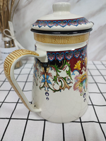 Flj — bouilloire en fonte, bouilloire de haute qualité en émail, théière personnalisable avec motif personnalisable