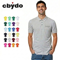 T-shirt d'été à manches courtes en pur coton de couleur unie pour homme, avec logo imprimé personnalisé, col à revers, style utilitaire, personnalisable DIY