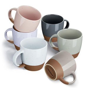 Tasses à café en céramique personnalisées de 13oz allant au micro-ondes grandes tasses pour le thé cuillère à couvercle de <span class=keywords><strong>chocolat</strong></span> <span class=keywords><strong>chaud</strong></span> isolation thermique pour le froid - Product Image 1