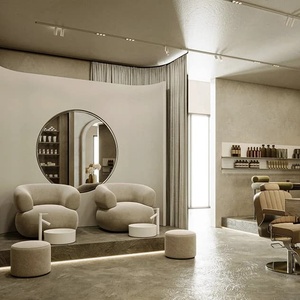 Equipo de Peluquería al por Mayor, Estación de Barbería Moderna con Espejo LED para Renovación de Salones de Belleza - Product Image 4