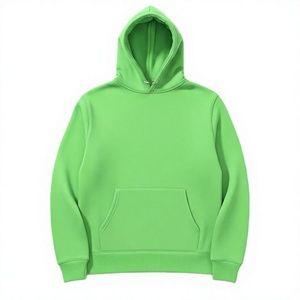 Sweat-shirt à capuche en coton vert avec logo personnalisé, pour homme, décontracté, couleur unie, impression sur le devant, coupe classique, vêtements d'automne - Product Image 2