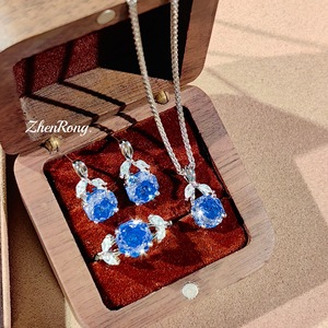 Juego de Joyería de Perlas Elegantes Hipoalergénicas de Plata Pura al por Mayor, Regalo para Cumpleaños, Día de San Valentín, Boda, Uso Diario, Unisex - Product Image 1