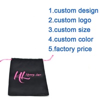 Sacs à poussière pour chaussures, sacs à cordon en satin pour extensions capillaires, fabrication en gros avec logo personnalisé