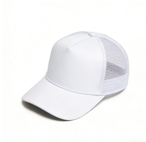 Casquette de baseball 5 panneaux 100 % coton avec broderie 3D, logo personnalisé, dos en maille, pour hommes et femmes, style trucker - Product Image 5