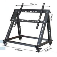 Meuble TV Grand Format Effet Or avec Rangement et Support pour Téléviseurs de 32 à 65 Pouces 75: Meuble TV sur Pied en Noyer avec Table Basse