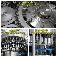 Ligne de production complète de bouteilles en plastique PET et en verre pour boissons et eau potable / Machine de remplissage et d'emballage automatique