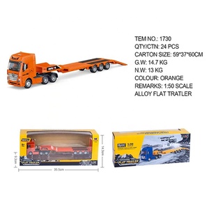 Hot Huina 1730 1/50 scala in lega di zinco pressofuso in metallo pressofuso modello statico Toy Tow Flatbed Engineering Trailer Model Truck For Kid - Product Image 5