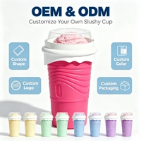 Offre Spéciale : Gobelet Magique à Slushy avec Pack de Glace – Préparateur Instantané de Slushy Sans Mixeur pour l'Été – DIY pour Enfants – OEM/ODM – Logo Personnalisé