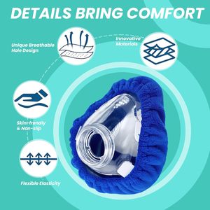 Forros Grandes para Mascarillas Clase I para Mascarillas <span class=keywords><strong>CPAP</strong></span> ResMed F20, Cubiertas Acolchadas Reutilizables, Material Absorbente para el Aceite <span class=keywords><strong>Facial</strong></span> - Product Image 5