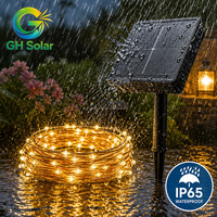 Großhandel Hochwertige 200 LED 22M Ni-MH Batterie Warmweiße RGB Weihnachtsbaum-Hängedekoration Außen-Solar-Lichterkette