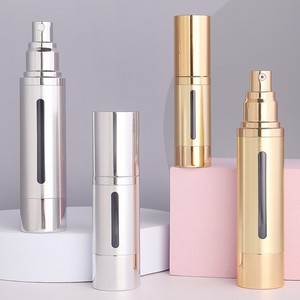 Silver Lotion Bottle 15ml Pump Vacuum Dispenser Face Cosmetic Packaging Travel Cream <b>Spray</b> Bottle <b>Set</b> - Product Image 1