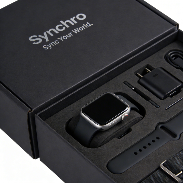 Durable Corrugated Smart Watch Box Sturdy Cardboard Packaging with Insert Stores Watch and Charger for Safe Transit