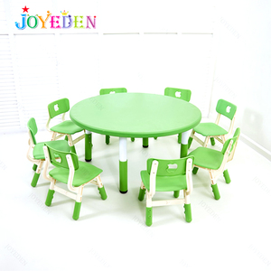 Đồ Nội Thất Nhà Trẻ Màu Đỏ Nhiều Kiểu Màu Đồ Nội Thất Bằng Nhựa Có Thể Điều Chỉnh Chiều Cao Ghế Và Bàn Học Cho Trẻ Em - Product Image 5