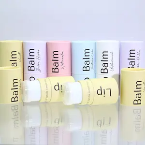 Wholesale High Quality Biodegradable 10G 15G 20G 30G 50G 100G Lipbalm Tube White Black Brown Cosmetic Packaging Twist Up Paper T