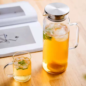 <span class=keywords><strong>เหยือก</strong></span>น้ำขนาดใหญ่ แก้วโบโรซิลิเกตทนความร้อนสูง พร้อมฝาปิดสแตนเลส สำหรับน้ำผลไม้ ชา <span class=keywords><strong>เบียร์</strong></span> และเครื่องดื่มต่างๆ - Product Image 2